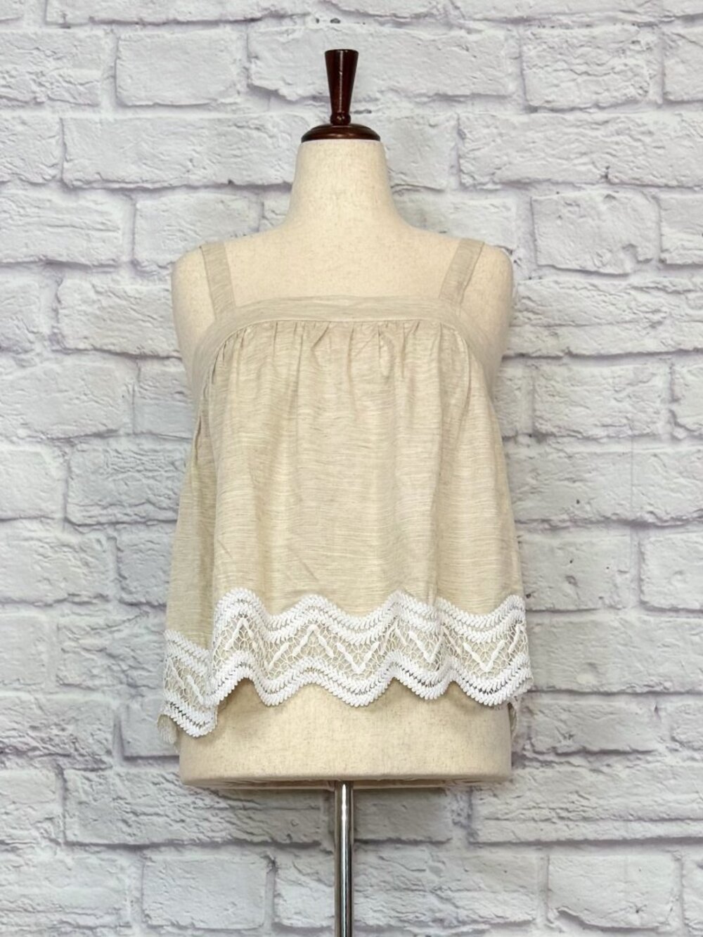 Parker Brighton Scalloped Babydoll Tank Top